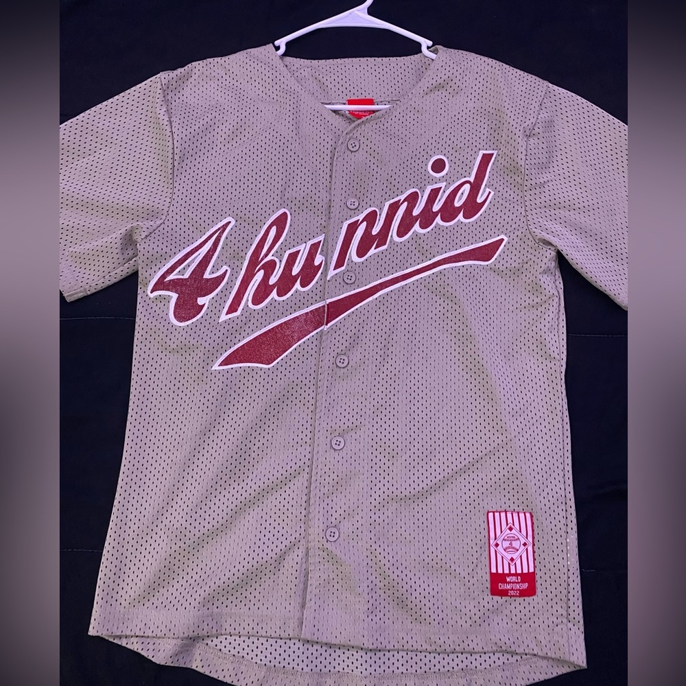 4hunnid tan jersey